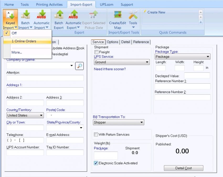 Connecting UPS WorldShip to MySQL – tommycoolman